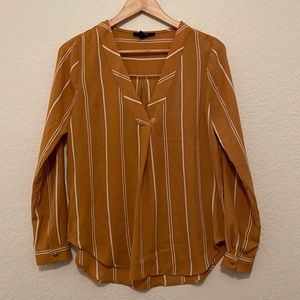 Chiffon-style Yellow Striped Blouse